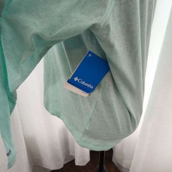 NEW COLUMBIA Womens Knick Beach Pullover Cowl Neck Sweater Mint Green Size XL - Picture 6 of 10